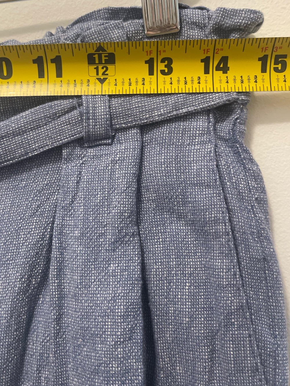 Ellen Tracy Linen Blend Midi Skirt with Tie Belt - Light Blue - Picture 6 of 9